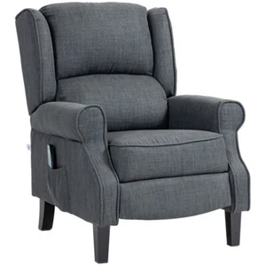 Vibrating Massage Recliner Chair Reclining Wingback Single Sofa w/ Heat&Footrest - Picture 1 of 10