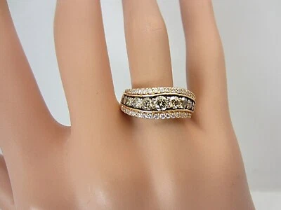 Alianza de boda Le Vian de oro rosa de 14 k y diamantes champán 1,20 quilates Foto 1 de 4