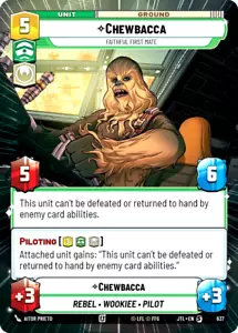Star Wars Unlimited Chewbacca 837 Hyperspace Foil Special Jump to Lightspeed - Foto 1 di 1