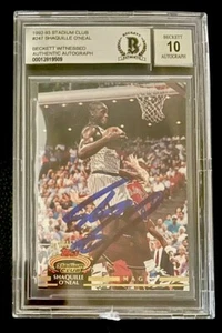 🇺🇸Shaquille O'NEAL 1992 Stadium Club Signed/Auto ROOKIE CARD #247 BGS 10 - Picture 1 of 3