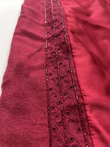 Jaeger Cashmere & Silk Pashmina Shawl/ Wrap/ Scarf/ Knee Warmer 72" x 27” Beaded - Picture 1 of 8