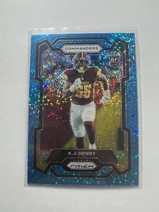 2023 Panini Prizm Blue Sparkle KJ Henry 41/96 Washington Commanders #400 - Picture 1 of 1