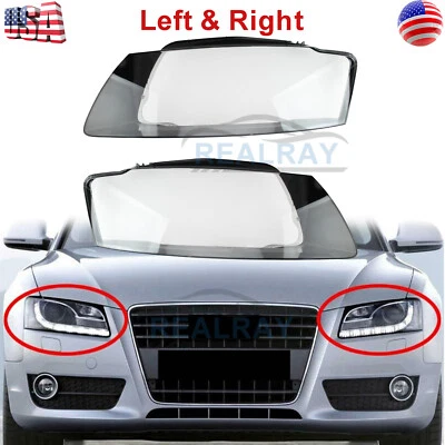 Headlight Glass Spreader Clear Lens Cover for Audi A5 A5 Quattro S5 2008-2012 - Image 1 of 4