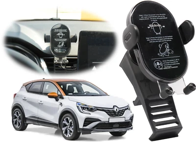 CRAVEDRIVE Support de Téléphone Automatique, Chargement Sans Fil pour Renault Captur II 2