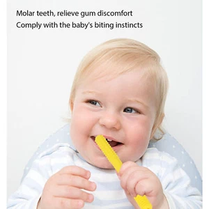 Baby Safe Hollow Teething Tube Toddlers Infant Soft Silicone Chew Teething Toy - Picture 1 of 27