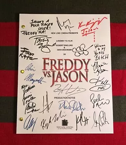 Freddy vs Jason Produktionsnotizen - Cast-signiert - Autogrammnachdrucke - Pressesatz - Bild 1 von 10