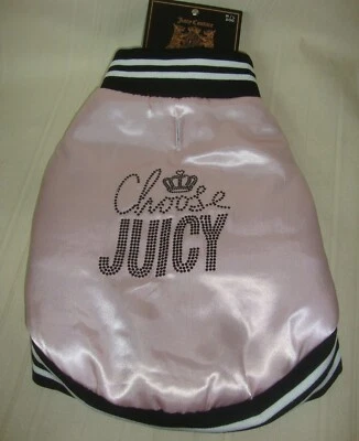 Chaqueta Juicy Couture Rosa Hinchado Estrás Bling Perro Talla M/L NUEVA Foto 1 de 4
