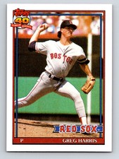 1991 Topps Greg Harris Boston Red Sox #123