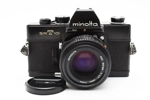 [NEAR MINT] Minolta SRT 101 Black 35mm Film Camera MD 50mm F/1.7 Lens From JAPAN - Picture 1 of 12