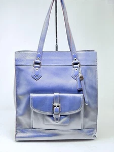 Coach Charlie Navy LEATHER Tote Handbag Professional / Business PRISTINE - Picture 1 of 12