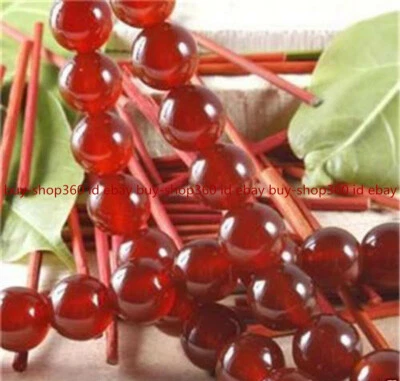 Pretty 8mm Natural Red Jade Round Loose Beads Gemstone 15'' - Image 1 of 4