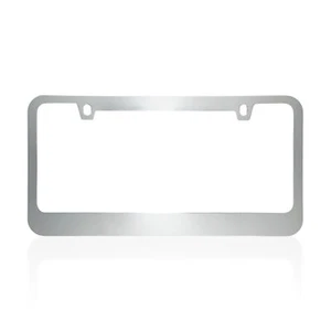 Metal License Plate Holder Frame w/ Chrome Rust-Free Heavy Duty Bling - Picture 1 of 8