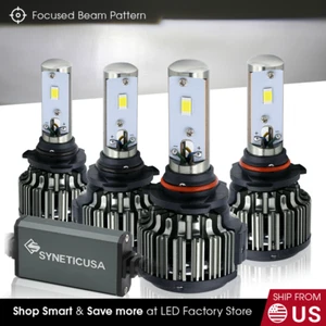 9005+9006 LED combo Headlight Fog Kit 240W 8988 lm Light Bulbs Hi Low Beam - Imagen 1 de 9