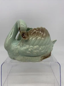 Miyata Ware Blue Swan Planter Vase Made in Japan Great Condition - Picture 1 of 15