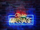 New Open Massage Artwork Real glass Neon Sign 32"x24" Beer Lamp Light