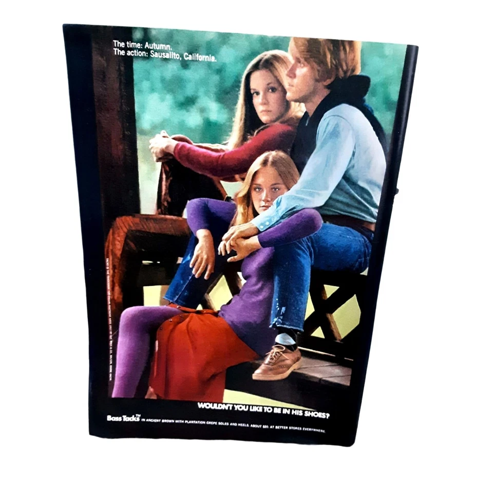 Zapatos Bass Tacks 1970 Sausalito California anuncio impreso vintage Foto 1 de 1