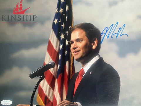 Marco Rubio signed 11x14 Photo JSA COA Future President Donald Trump B587 Cover