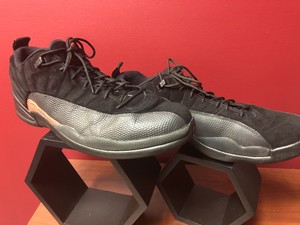 black and orange jordan 12
