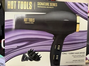 Hot Tools Signature Series Ionic Turbo Hair Dryer, 1875W, 3 Heat 2 Speed Setting - Picture 1 of 3