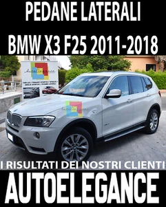 PEDANE LATERALI BMW X3 F25 2010+ SOTTOPORTA IN ALLUMINIO / ABS - Imagen 1 de 12
