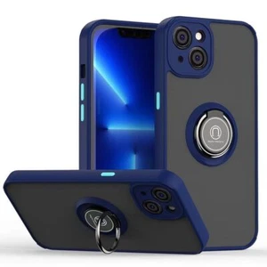 Case For iPhone 12 13 14 Pro Max 16 X 8 7 Shockproof Rugged 360 Ring Stand Cover - Picture 1 of 8