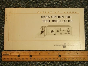 HP 653A Option H01 Test Oscillator Operating Manual ~ Original - Picture 1 of 6