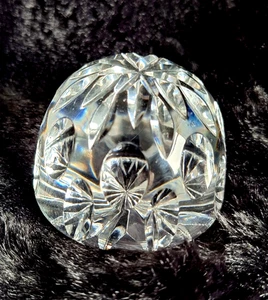 WEBB CORBETT PAPERWEIGHT FACETED OPTIC THUMBPRINTS RARE - Picture 1 of 4