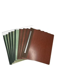 ACCO Accopress Binders 2507 Pressboard Report Covers 11x8.5" Brown & Green Vtg - Picture 1 of 8