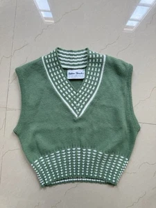 Vintage Bonnie Brooks Strickweste 70er Jahre grün Größe 12 - Bild 1 von 7