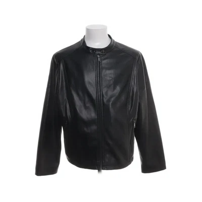 C&A, Jacke, Herren, Größe: 50, Schwarz, Einfarbig, Lederimitat #tS4 - Bild 1 von 4