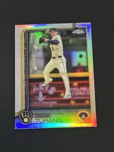 2025 Topps Chrome Brice Turang rifrattore #109 Milwaukee Brewers (Q) - Foto 1 di 2