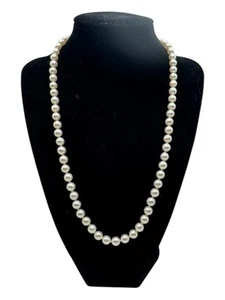 Akoya Cultured Pearl Necklace 6mm Aprox 14K Gold Clasp Classic Standard Fine - Picture 1 of 2