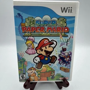 Super Paper Mario (Nintendo Wii, 2007) CIB Completo con Manual Envío Gratis - Imagen 1 de 8