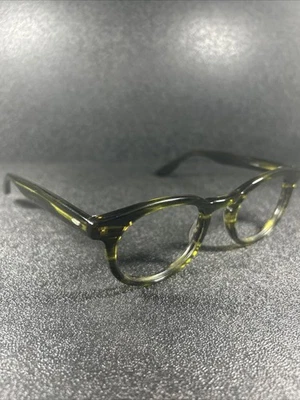 Barton Perreira ❖ Eyeglasses BRONKSI Green Striped Handmade Japan 49-23-145 Wow! - Image 1 of 4
