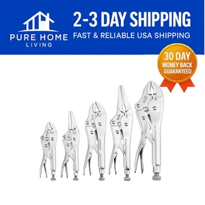 Durable Locking Pliers Set - Chrome-Vanadium Steel with Quick Locking Action - Picture 1 of 10