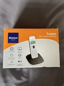 DECT Bezprzewodowy telefon stacjonarny do domu, pojedyncza słuchawka CZARNY - Zdjęcie 1 z 10
