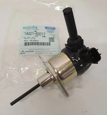 1A021-60017 SOLENOID 12V LONG PLUNGER FOR D1503 & D1703 ENGINES - Image 1 of 4