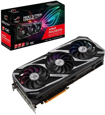 Asus ROG Strix AMD Radeon RX6700XT OC Edition Gaming Graphics Card 12Gb DDR6 - Image 1 of 4