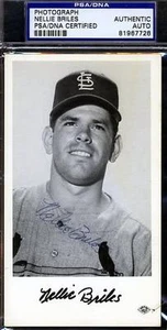 Nellie Briles Signed Psa/dna Cardinals Team Issue Photo Certified Autograph - Picture 1 of 1