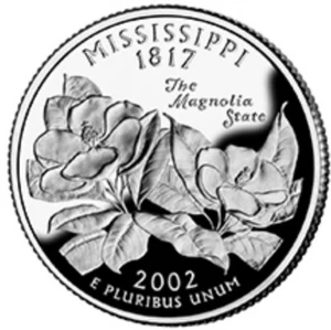 2002-P MISSISSIPPI STATE QUARTER 1-COIN BRILLIANT UNCIRCULATED FREE SHIPPING - Picture 1 of 1