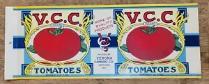 ADVERTISING Label VCC Tomatoes Verona Missouri - Picture 1 of 1