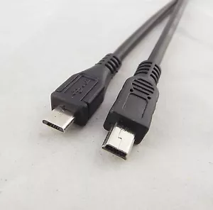 Micro 5 Pin USB B Male To Mini 5 Pin USB Male Data Adapter Converter Cord Cable - Picture 1 of 7