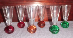 6 multi colored cordial/shot glasses - Picture 1 of 7