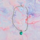 Kendra Scott Davis Emerald Pendant Necklace Detailed Chain NWT