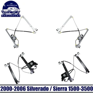 Front & Rear Power Window Regulators For 2000-2006 Silverado / Sierra 1500-3500 - Picture 1 of 12