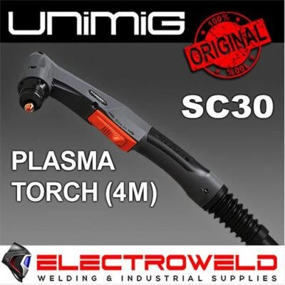 UNIMIG SC30 Plasma Torch 4m Viper Cut 30 Mark 1 Gun Cutter 30A WGSC30P-40 - Image 1 of 4