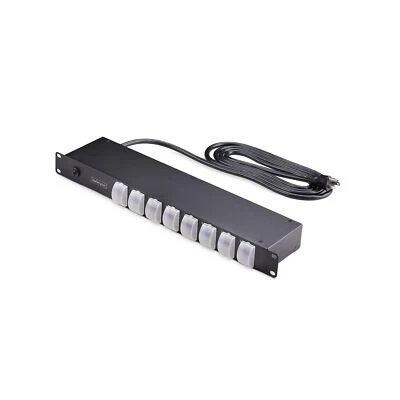 StarTech.com 8-Outlet Horizontal Rack Mount PDU, 1U Power Strip, Outlet On/Of... - Image 1 of 4