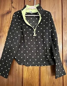 Old Navy Kids Girls Lime Green Polka Dots Cozy Fleece Pullover Sweatshirt M 8 - Picture 1 of 3