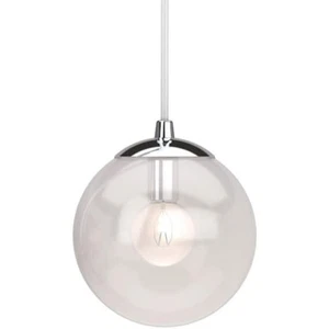 Lawrence 1-flammige Chrom Mini Hänge Pendelleuchte mit Klarglas runder Kugel Schirm - Bild 1 von 1