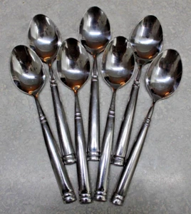 set of 7 Towle Stainless STEPHANIE Place / Oval Soup Spoons - Picture 1 of 6